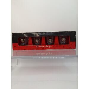2009 BETTY BOOP SET OF 4 SHOT GLASSES IN BOX